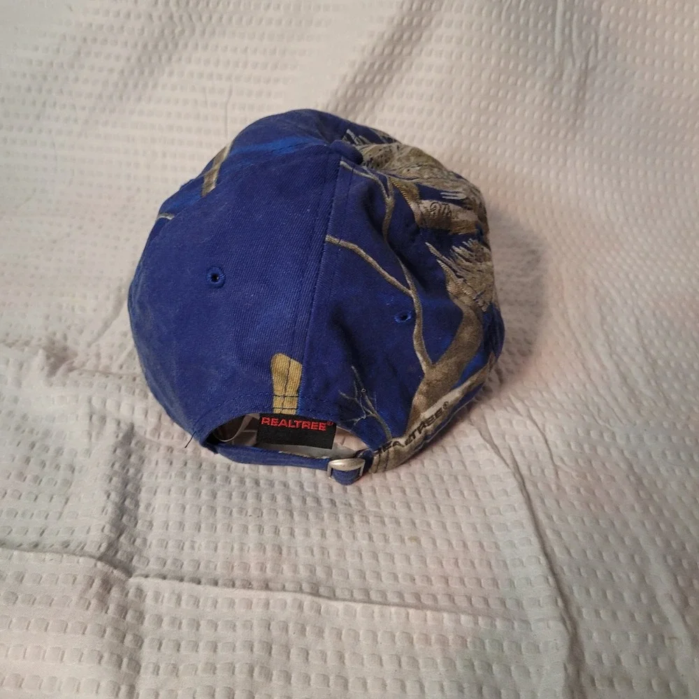 Realtree‎ Blue Camo Baseball Cap Adjustable Camouflage Hunting Hat Mens OSFM